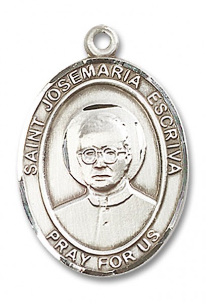 St. Josemaria Escriva Medal, Sterling Silver, Large - No Chain