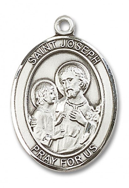 St. Joseph Medal, Sterling Silver, Large - No Chain