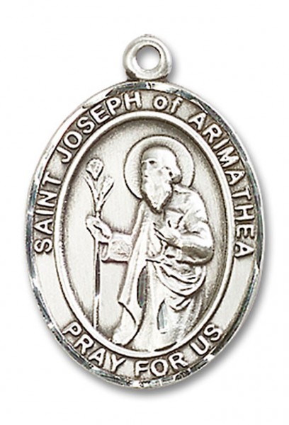 St. Joseph of Arimathea Medal, Sterling Silver, Large - No Chain