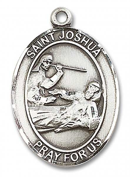 St. Joshua Medal, Sterling Silver, Large - No Chain