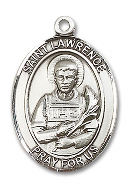 St. Lawrence Medal, Sterling Silver, Large - No Chain