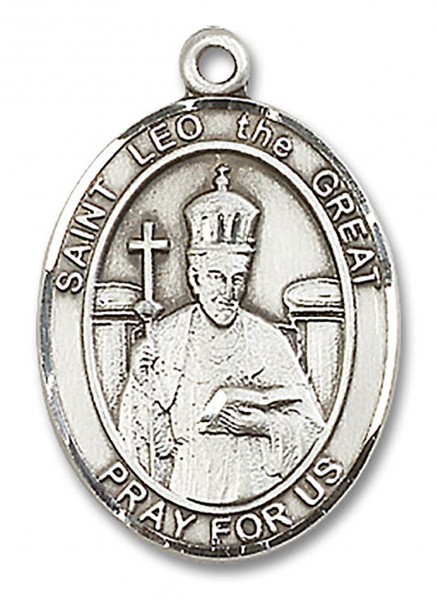 St. Leo the Great Medal, Sterling Silver, Large - No Chain