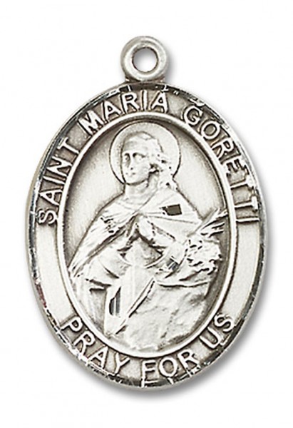 St. Maria Goretti Medal, Sterling Silver, Large - No Chain