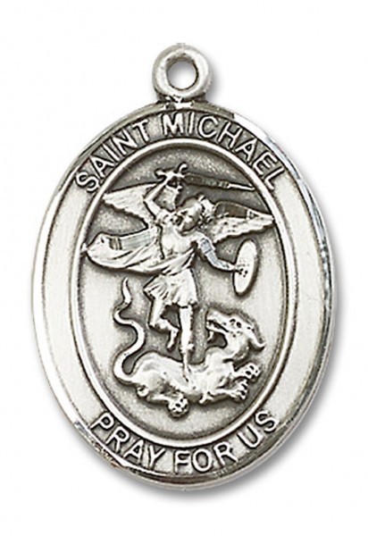 St. Michael EMT Medal, Sterling Silver, Large - No Chain