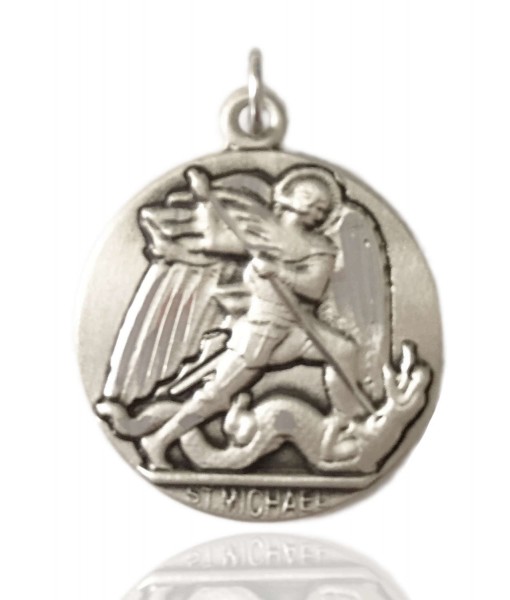 St. Michael the Archangel Medal, Sterling Silver - No Chain