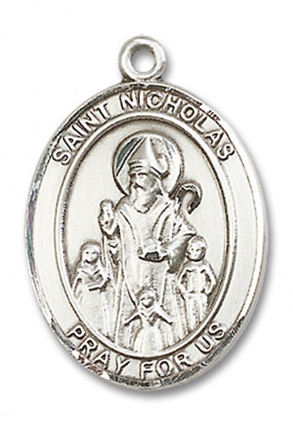 St. Nicholas Medal, Sterling Silver, Large - No Chain