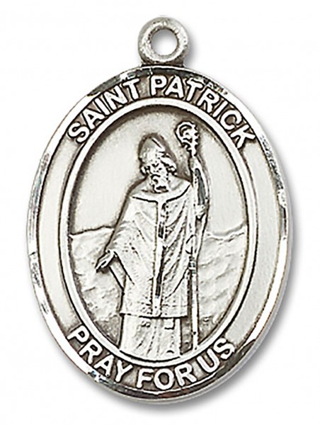 St. Patrick Medal, Sterling Silver, Large - No Chain
