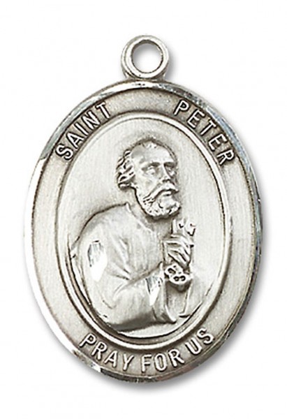 St. Peter the Apostle Medal, Sterling Silver, Large - No Chain