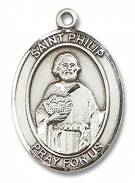St. Philip the Apostle Medal, Sterling Silver, Large - No Chain