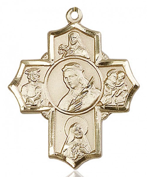 St. Philomena, St. Theresa, St. Rita, St. Anthony, St. Jude Medal, Gold Filled - No Chain