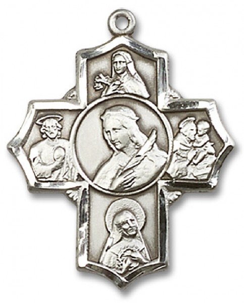 St. Philomena, St. Theresa, St. Rita, St. Anthony, St. Jude Medal, Sterling Silver - No Chain