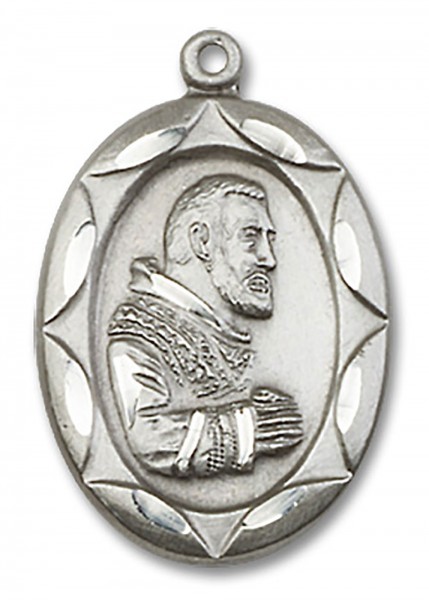 St. Pio of Pietrelcina Medal, Sterling Silver - No Chain