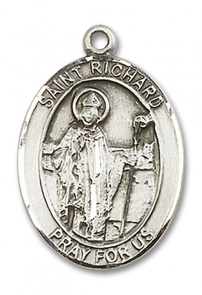St. Richard Medal, Sterling Silver, Large - No Chain