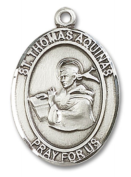 St. Thomas Aquinas Medal, Sterling Silver, Large - No Chain