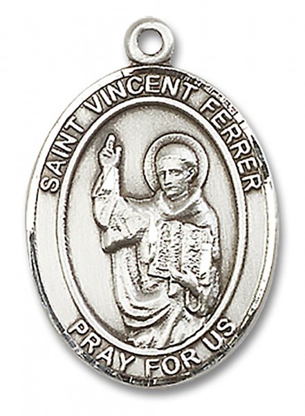 St. Vincent Ferrer Medal, Sterling Silver, Large - No Chain