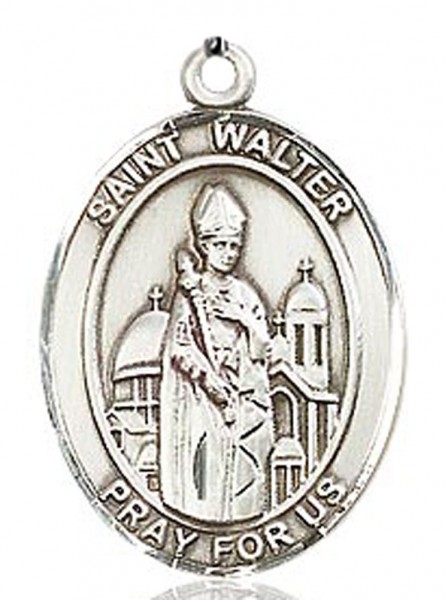 St. Walter of Pontnoise Medal, Sterling Silver, Large - No Chain