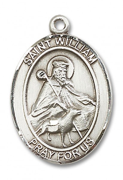 St. William of Rochester Medal, Sterling Silver, Large - No Chain