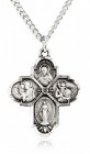 4 Way Cross Pendant, Sterling Silver