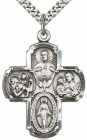 4 Way Cross Pendant, Sterling Silver