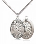 Boy's Pewter Oval St. Sebastian Martial Arts Medal