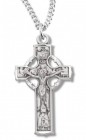 Women's Sterling Silver Celtic Crucifix Necklace with Chain Options