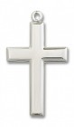 Men's High Polish Sterling Silver Cross Pendant