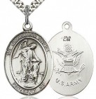 Guardian Angel Army Medal, Sterling Silver, Large