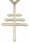 Marionite Cross Pendant, Gold Filled