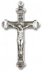 Men's Crucifix Pendant Antique Silver Accents Cross Bar Edges