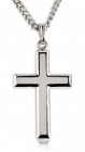 Men's High Polish Sterling Silver Cross Pendant