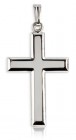 Men's High Polish Sterling Silver Cross Pendant