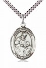 Men's Pewter Oval St. Ambrose Medal