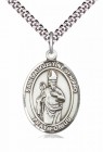 Men's Pewter Oval St. Augustine of Hippo Medal