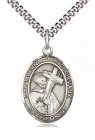 Men's Pewter Oval St. Bernard of Clairvaux Medal