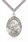 Men's Pewter Oval St. Bernard of Montjoux Medal