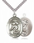 Men's Pewter Oval St. Christopher Swimming Medal