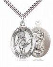 Men's Pewter Oval St. Christopher Tennis Medal