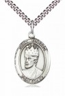 Men's Pewter Oval St. Edward the Confessor Medal