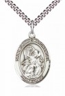 Men's Pewter Oval St. Gabriel the Archangel Medal