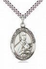 Men's Pewter Oval St. Gemma Galgani Medal