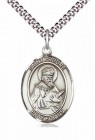 Men's Pewter Oval St. Isidore of Seville Medal
