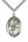 Men's Pewter Oval St. John of God Medal