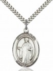Men's Pewter Oval St. Justin Medal