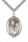 Men's Pewter Oval St. Margaret Mary Alacoque Medal