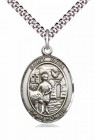 Men's Pewter Oval St. Vitus Medal