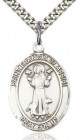 Men's Sterling Silver Saint Francis of Assisi Medal