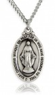 Men's Miraculous Medal, Sterling Silver