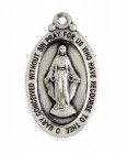 Men's Miraculous Medal, Sterling Silver