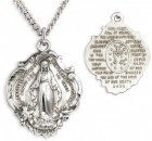 Hail Mary Prayer Sterling Silver Necklace with Chain Options