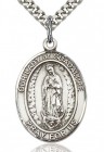 Our Lady of Guadalupe Medal, Sterling Silver, Large